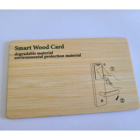 Xin Yun RFID supply SRI512 NFC Wooden Business Card/ Miwa Hotel Key ...
