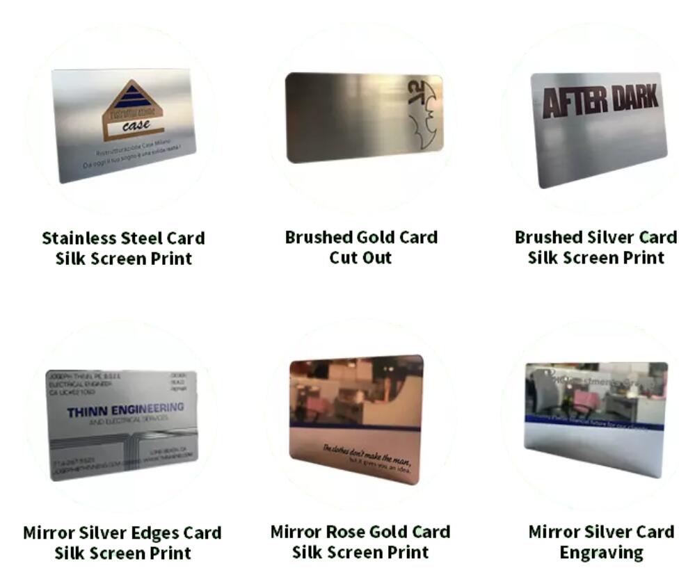 Metal Rfid Card Customized print RFID Stainless Steel Matte Black Metal card Business ...