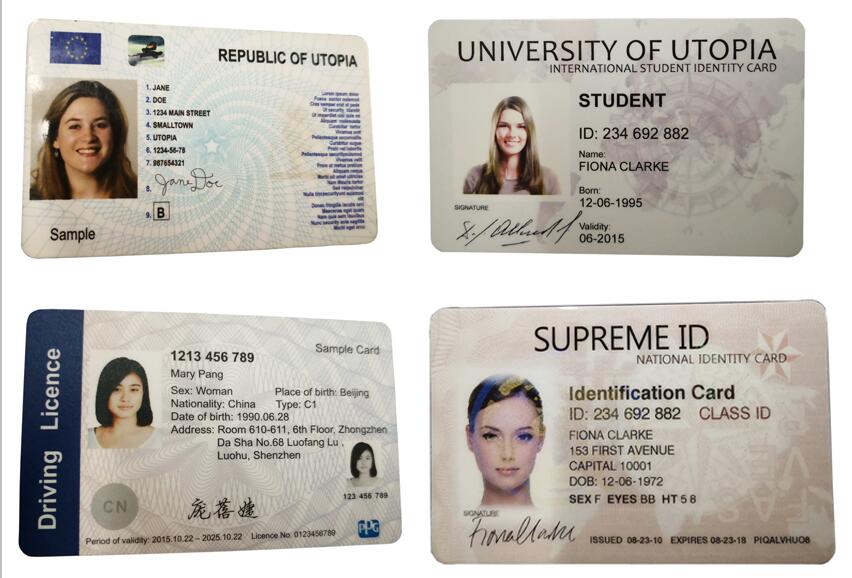 Identity Card Prefix R Full polycarbonate PC Identification RFID card for personalized laser ...